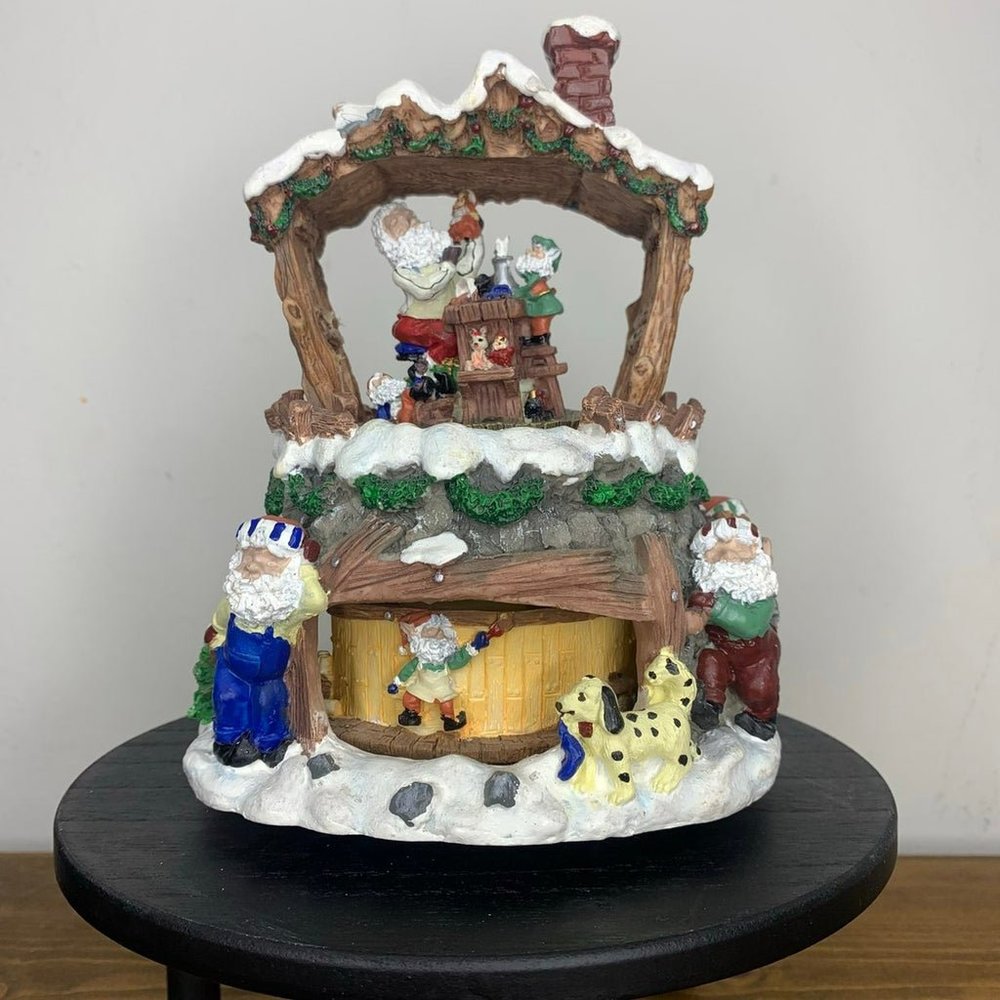 Beautiful Santa’s Workshop Musical Christmas Decoration